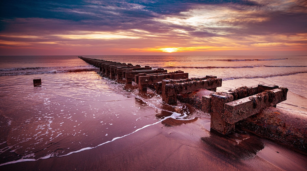 Seaton Carew beach, Hartlepool, North east England, UK
