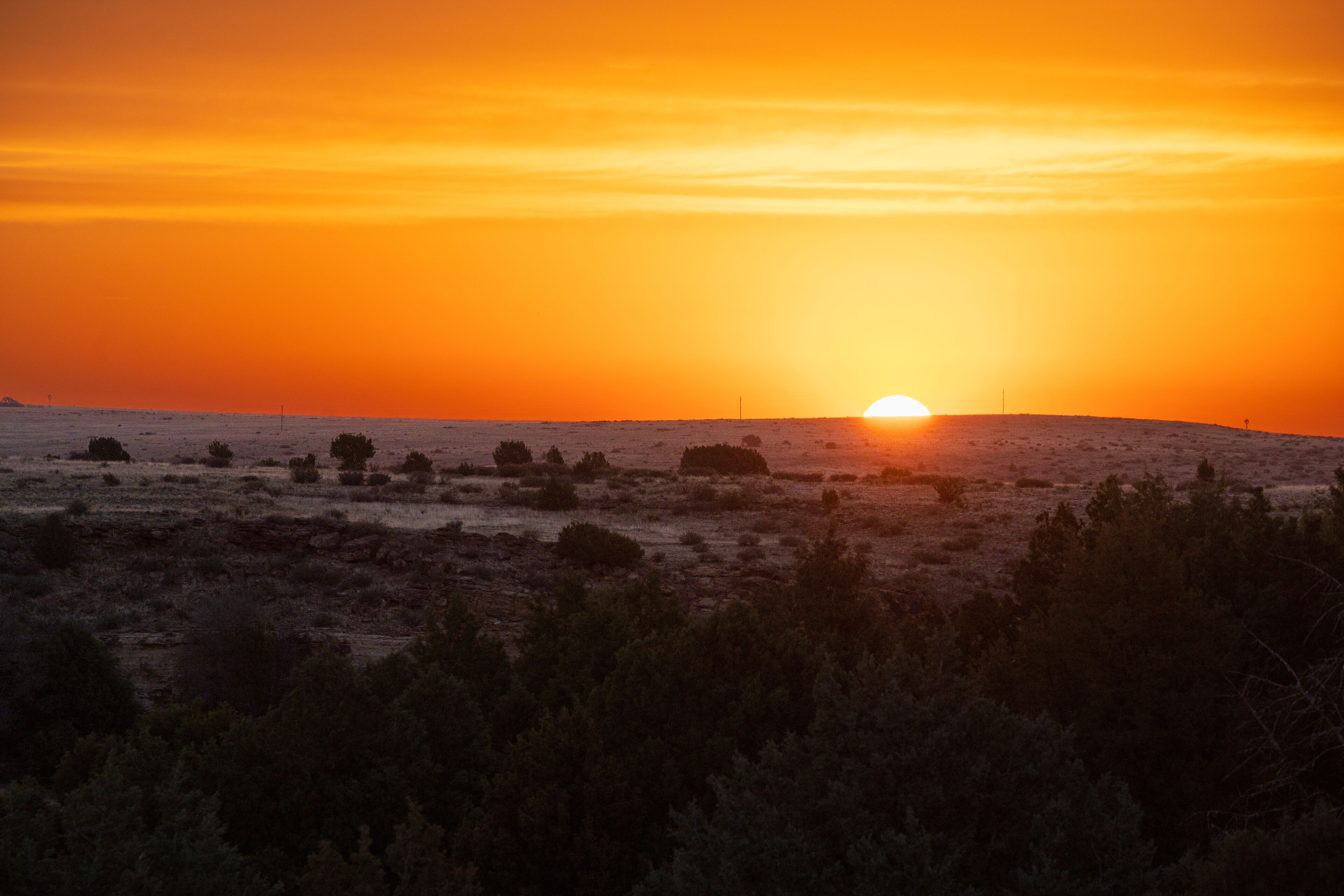 Sunrise at Clayton Lakes State Park, New Mexico