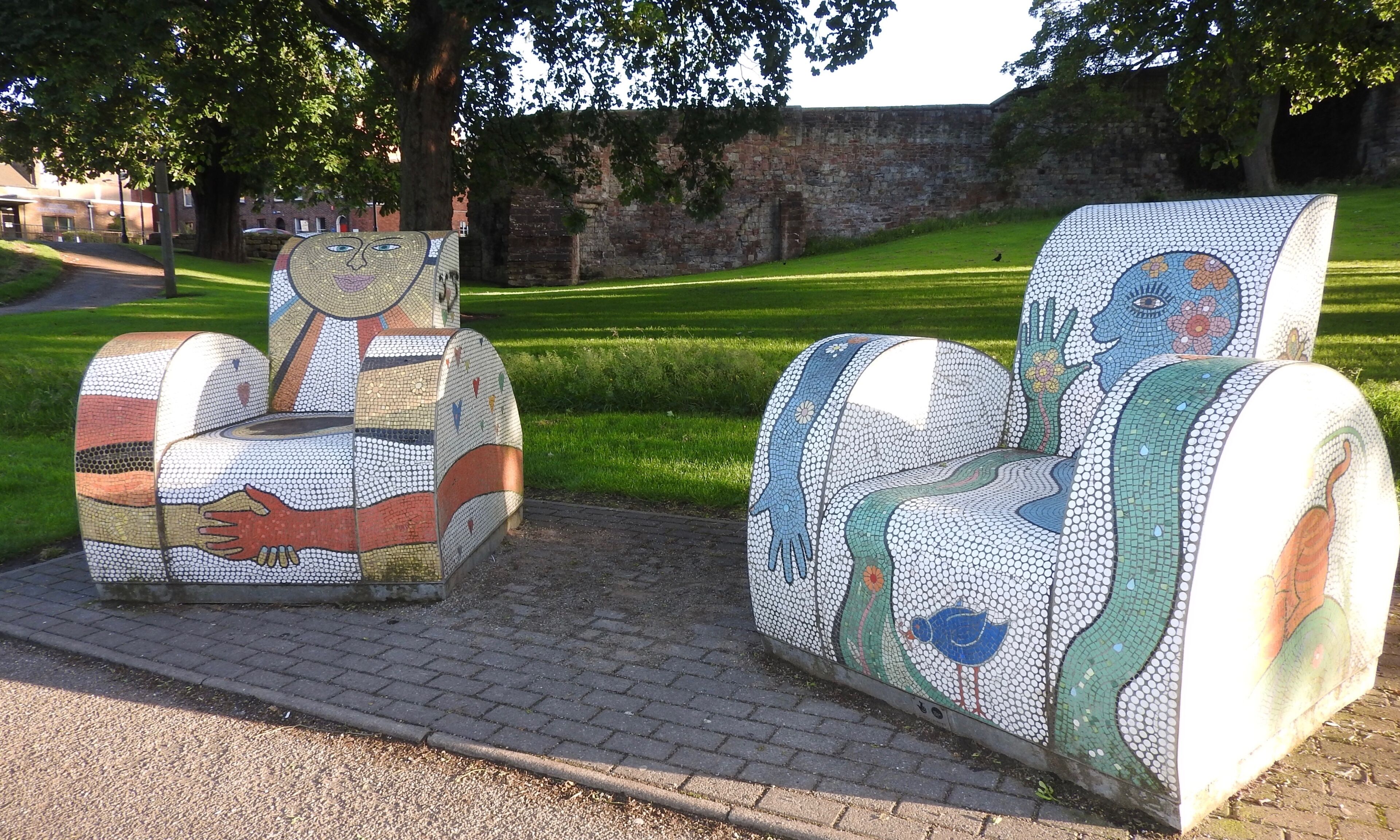 In the background is Hadrian's Wall, also called the Roman Wall, was a defensive fortification in the Roman province of Britannia, begun in AD 122 in the reign of the emperor Hadrian. A significant portion of the wall still stands and can be followed on foot along the adjoining Hadrian's Wall Path. The largest Roman artefact anywhere, it runs a total of 84 miles in northern England. Regarded as a British cultural icon, Hadrian's Wall is one of Britain's major ancient tourist attractions. It was designated as a UNESCO World Heritage Site in 1987. 

#LikeALocal