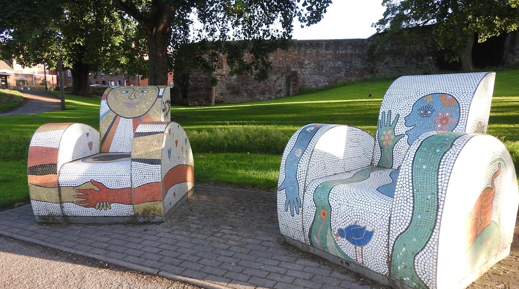 In the background is Hadrian's Wall, also called the Roman Wall, was a defensive fortification in the Roman province of Britannia, begun in AD 122 in the reign of the emperor Hadrian. A significant portion of the wall still stands and can be followed on foot along the adjoining Hadrian's Wall Path. The largest Roman artefact anywhere, it runs a total of 84 miles in northern England. Regarded as a British cultural icon, Hadrian's Wall is one of Britain's major ancient tourist attractions. It was designated as a UNESCO World Heritage Site in 1987.
#LikeALocal