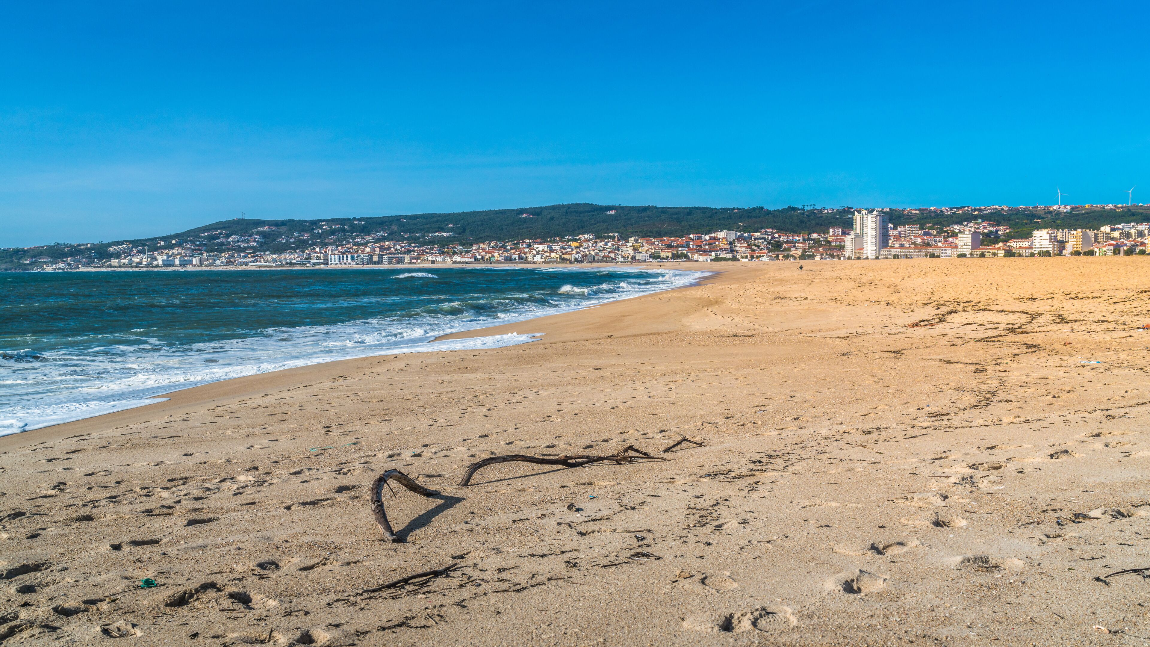 Atlantic Ocean coast in Figueira da Foz city, Coimbra District of Portugal