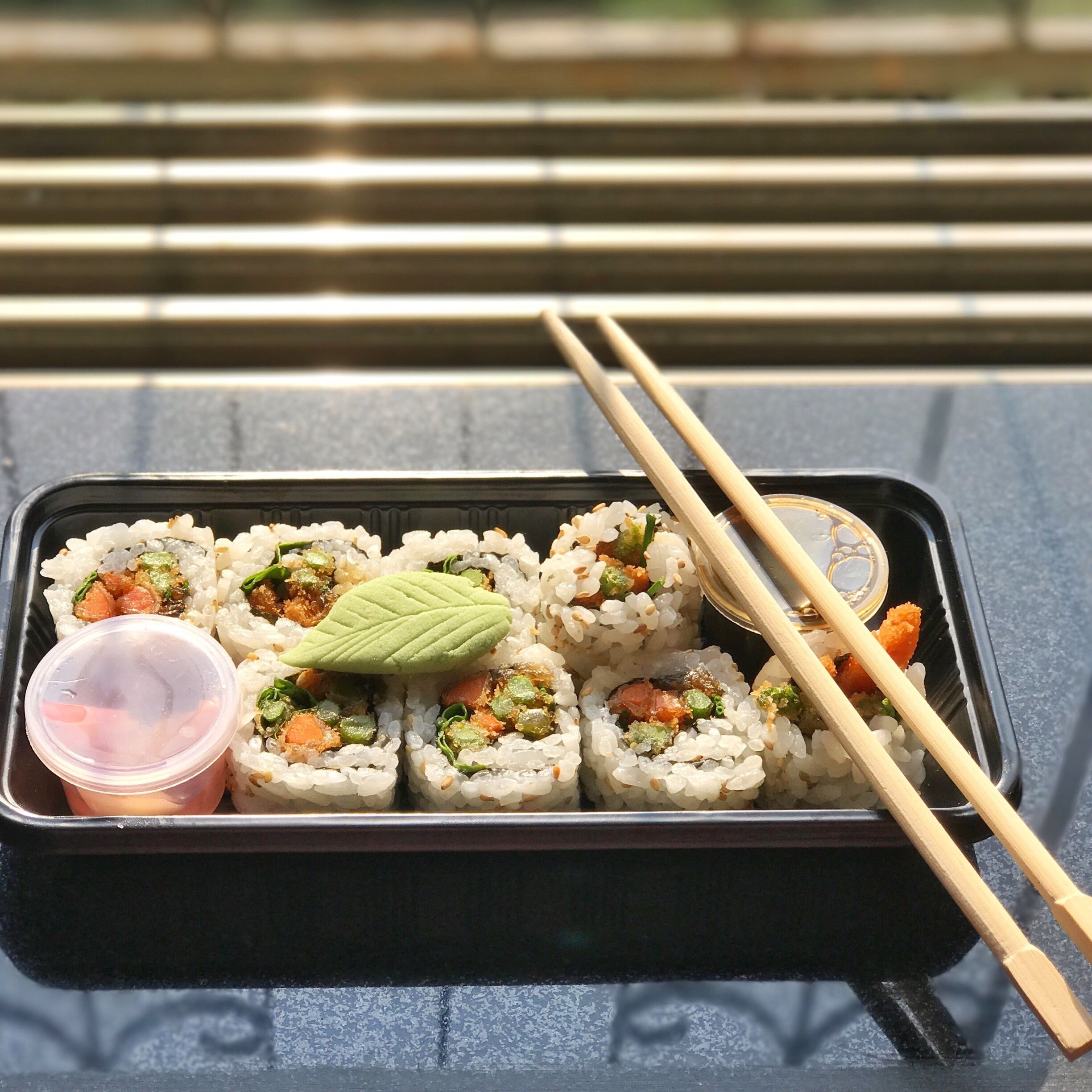 Sushi mood? Try the tempura vegetables or tofu teriyaki sushi at Sushi Koi - super healthy, super delicious. 

#mumbai #food #vegantravel #theshootingstar 
