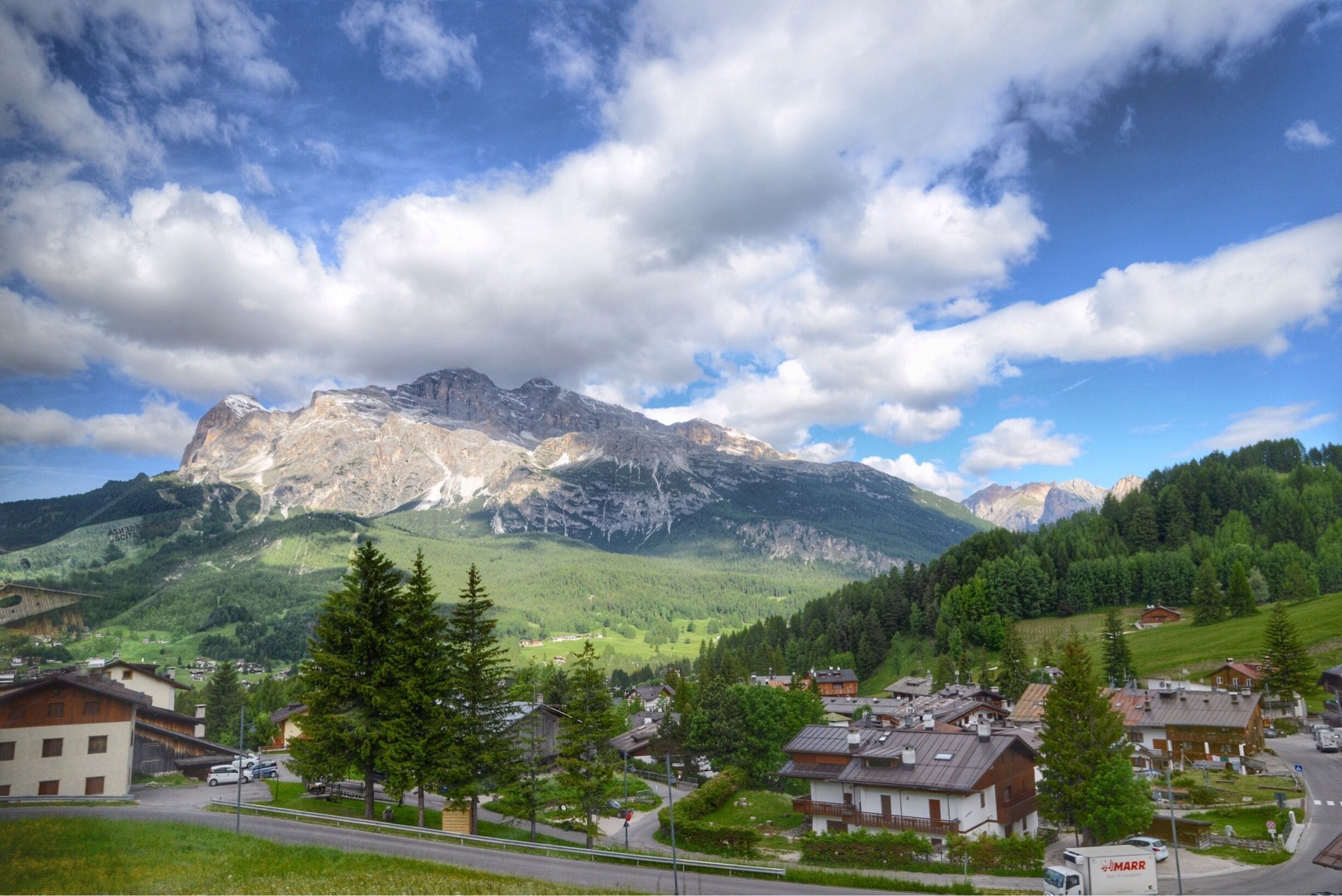 Traveling through Tuscany and the Dolomites, the Italian Alps. The air was pure the view magic on a perfect day.