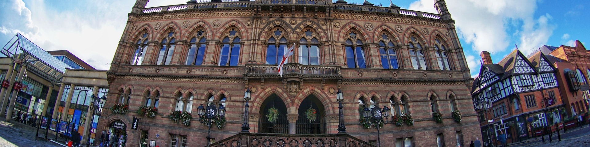 Chester Town Hall taken yesterday afternoon.
Taken on a Sony a6000 with a with a 7artisans fisheye lens.