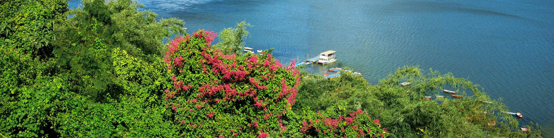 Beautiful view of Upper lake, (bada talab), Bhopal, Madhya Pradesh, India