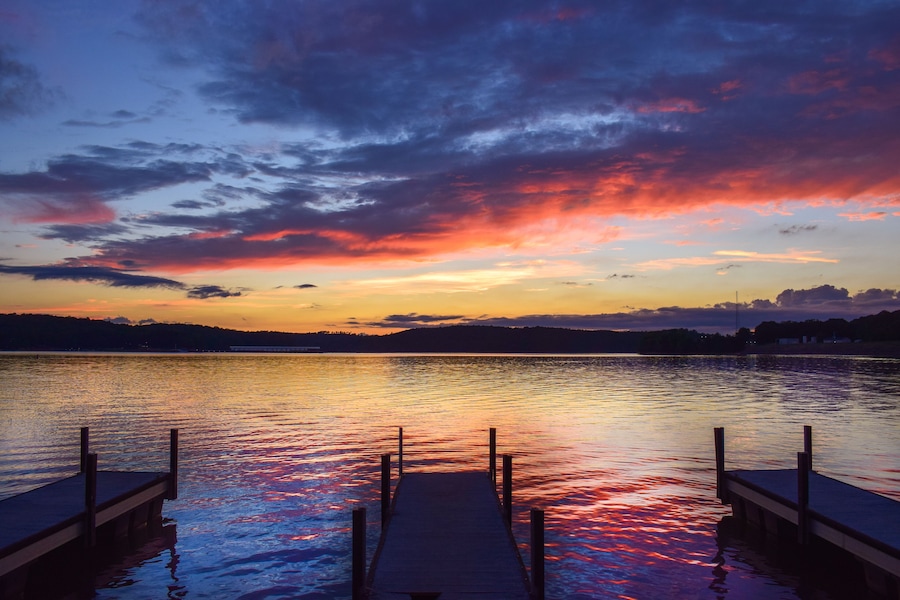 Sunset on the Docks in Clemson, South Carolina; Shutterstock ID 1068665087; purchase_order: SP-1269 HA 2018 Batch 1; Order: ; client: ; other:
