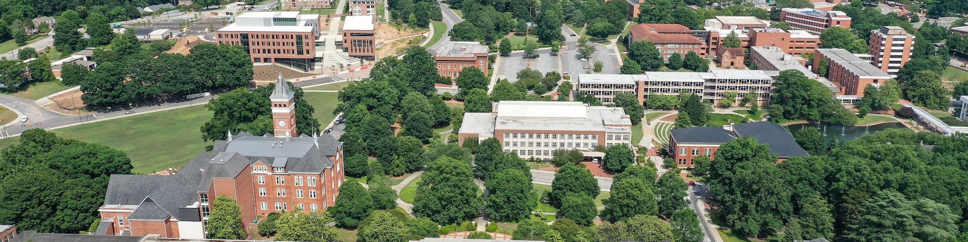 Aerial view of Clemson South Carolina