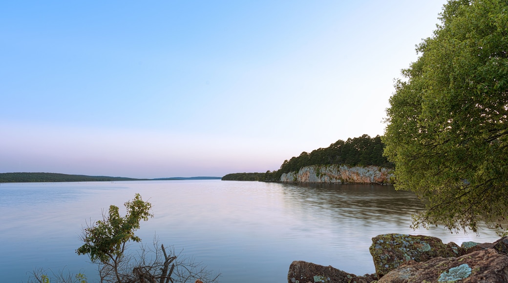 Lakeside Tranquility at Atoka Oklahoma Park at Dusk.