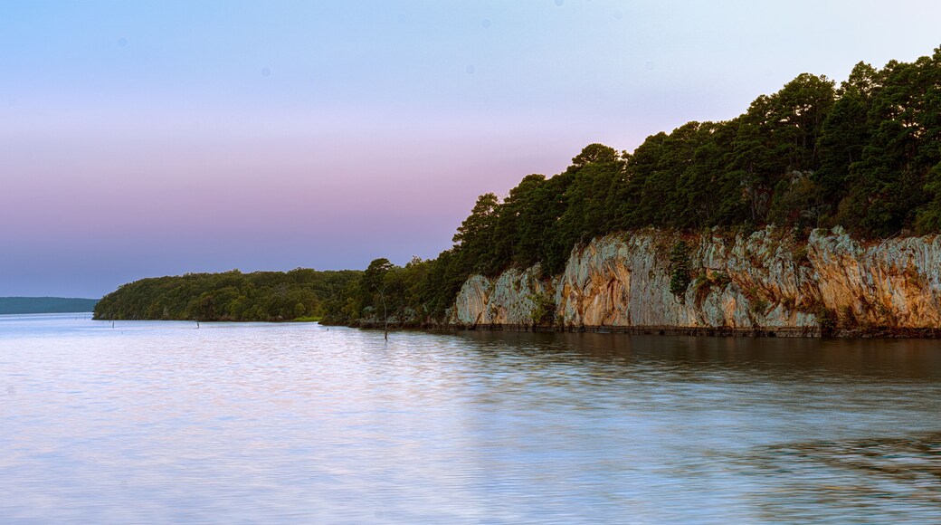 Serene Lakeside View at Atoka Oklahoma Park During Sunset