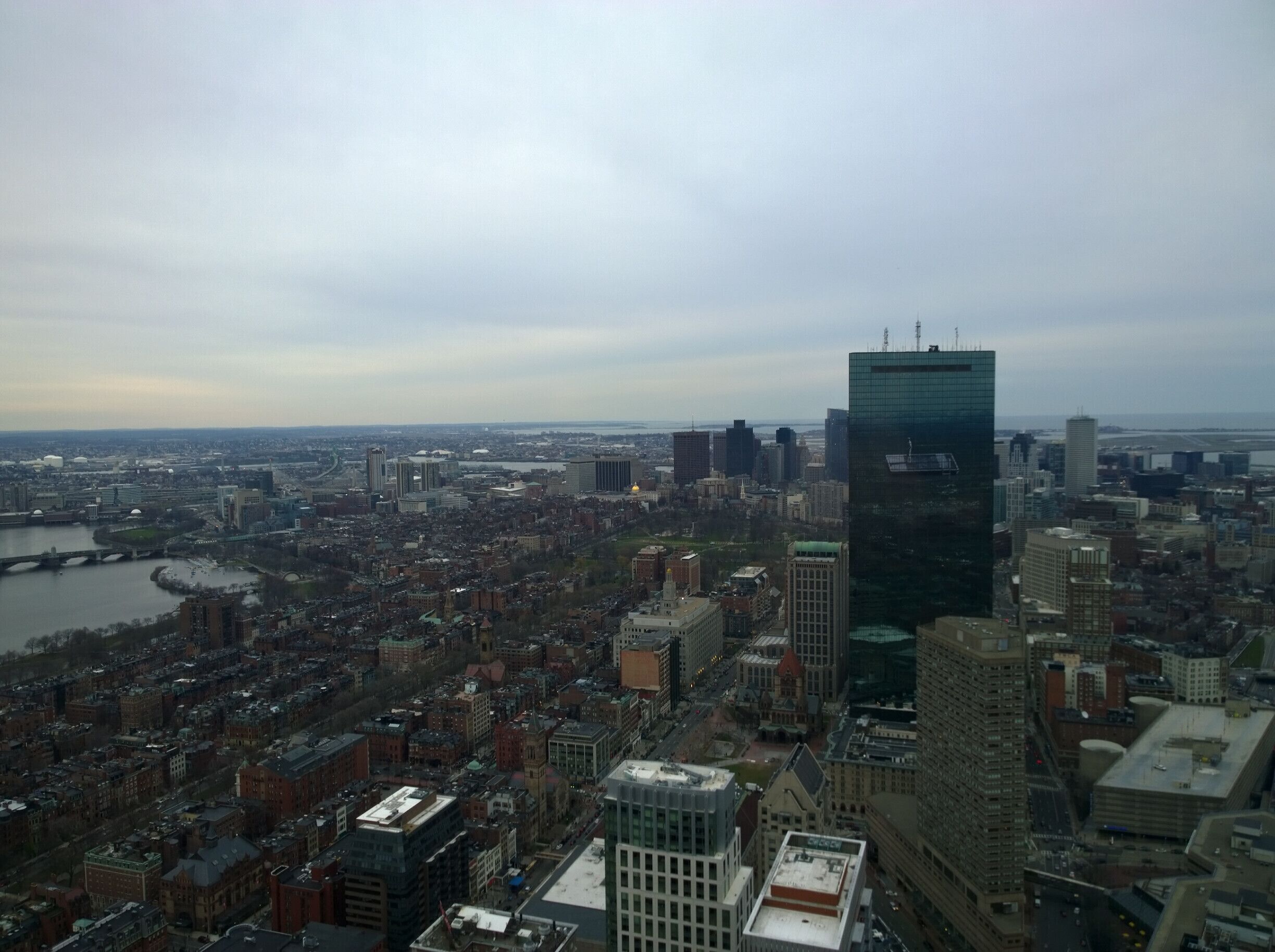 One of the views from the Skywalk Observatory which provides a 360 degree view of Boston and the surrounding area from the 50th floor of the Prudential Center.