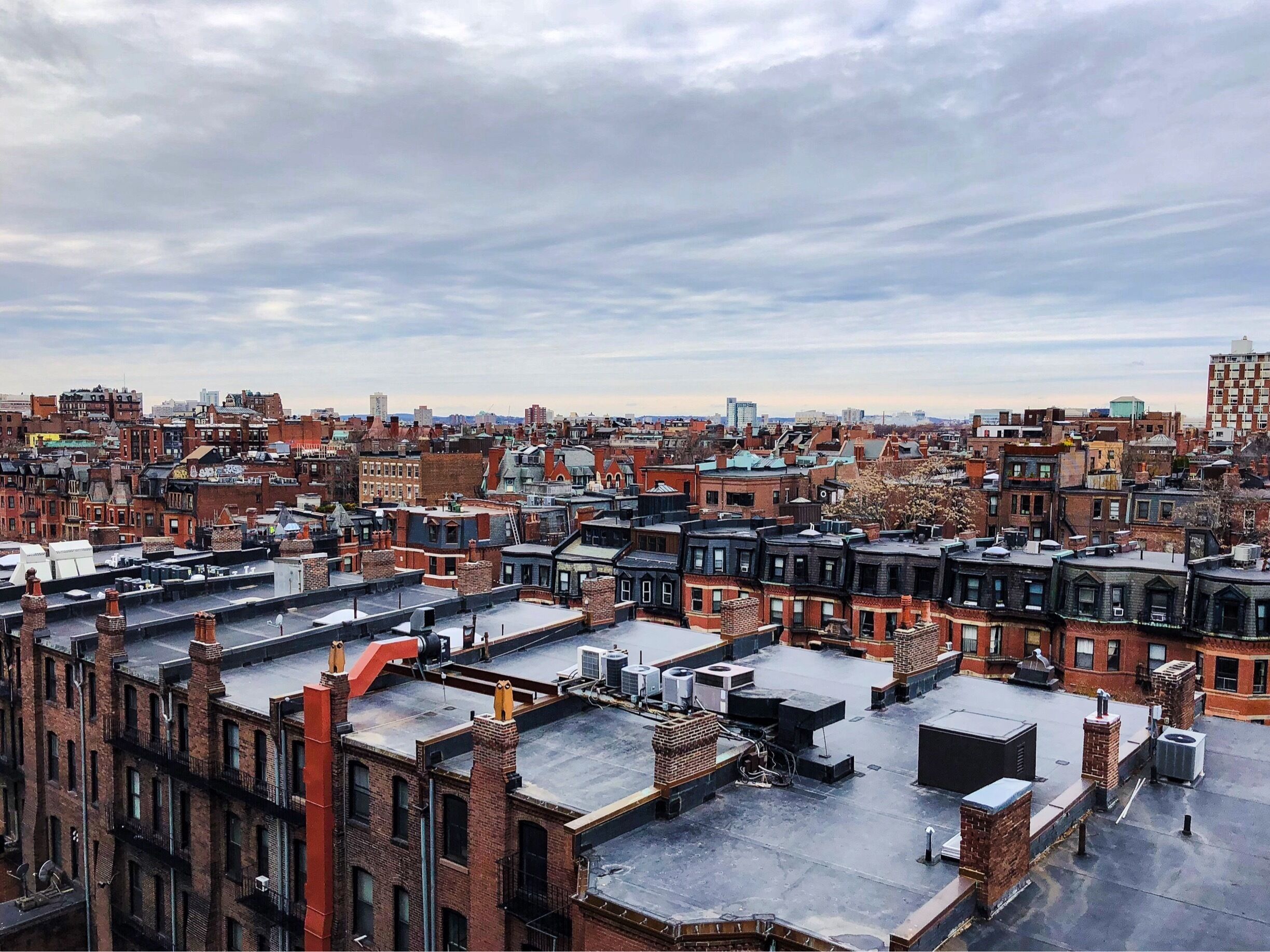 Roof top view from Expedia office in Boston #backbey #lifeatexpedia #red
