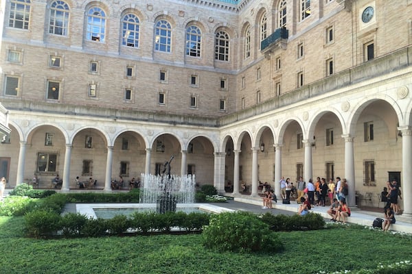 The building that the Boston library is in is almost like a museum! It has an open courtyard in the center along with a small cafe.