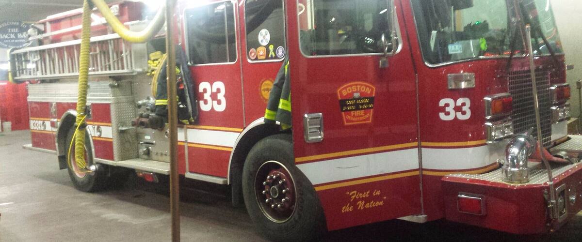 Boston Fire Department Engine 33, in firehouse