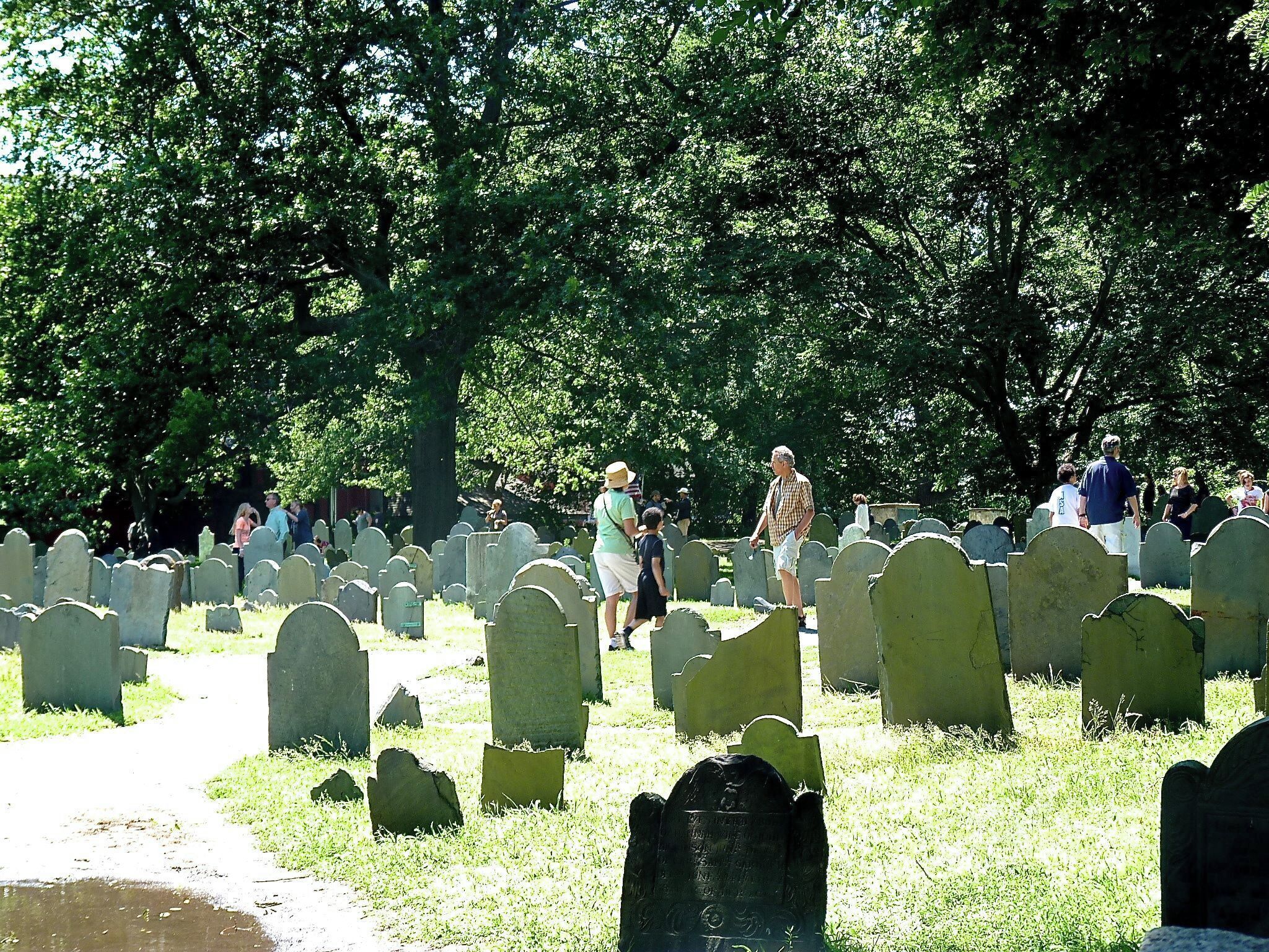 Witch Trials Cemetery. I'm not fond of cemeteries (walking over dead bodies creeps me out) but this one was especially haunting. All these people were violently executed for something ridiculous.