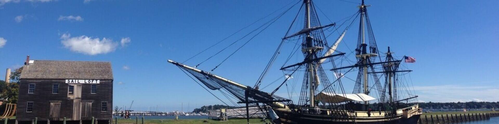 The ship you can tour and go below deck.