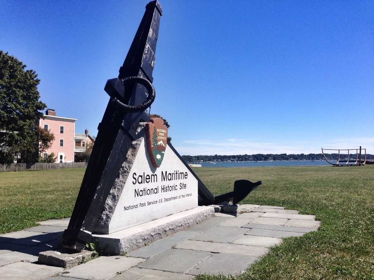 A nice area with an actual ship with sails  you can walk aboard.