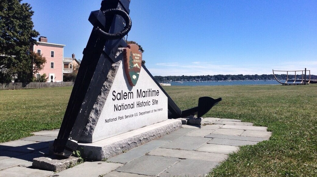 A nice area with an actual ship with sails you can walk aboard.