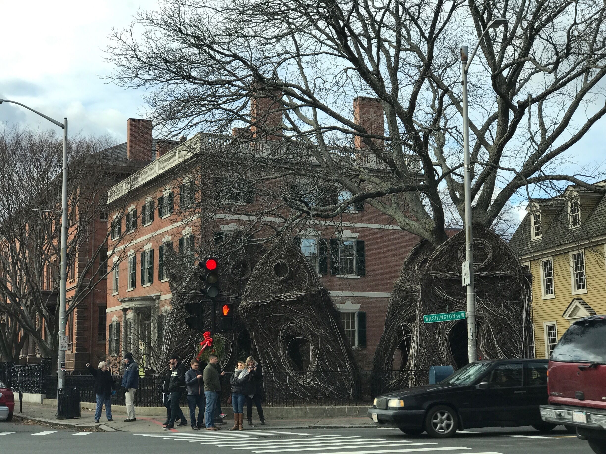 Cool stick like houses in Salem MA around the corner from the Witch Museum 