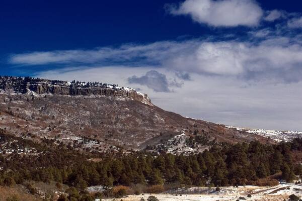Raton Pass Mountains in Snow