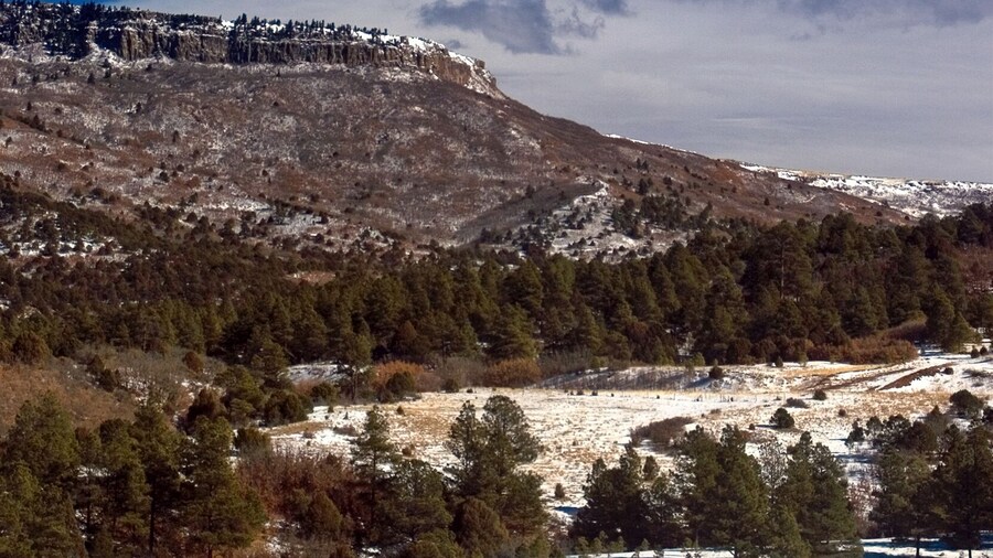 Raton Pass Mountains in Snow