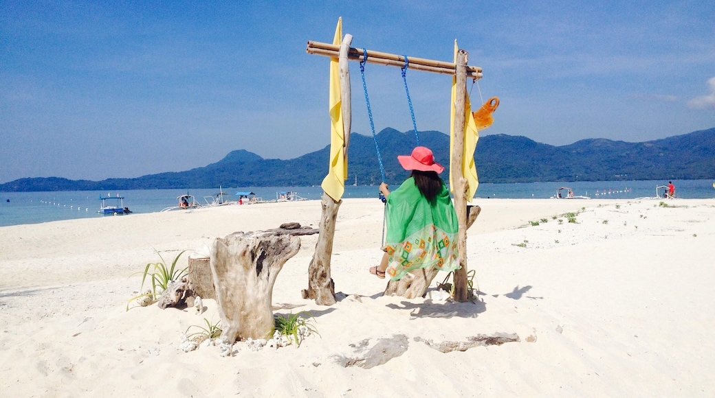 Enjoying the scenic view at Mantigue Island, Camiguin.