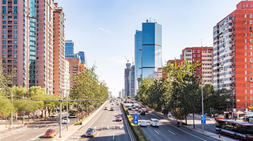 Beijing skyline at the central business district.