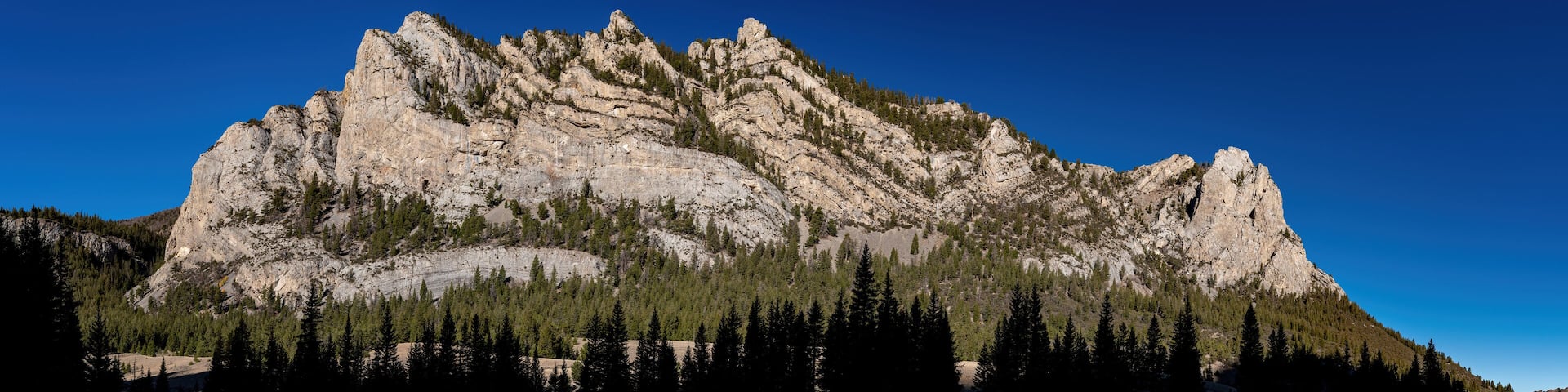 Ridge of Rocky Mountains in the Idaho wilderness