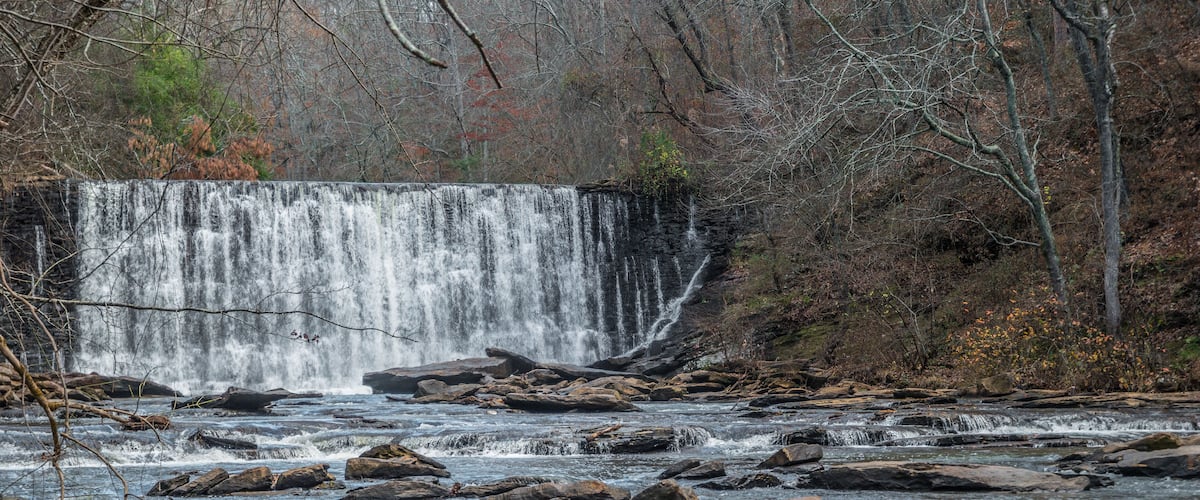 Waterfall at Roswell mill park