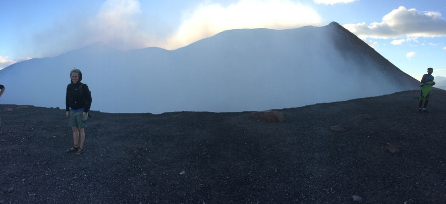 Volcano Telica - a short walk and a must see for an active volcano and a stunning sunset organised by not for profit Quezalttrekkers