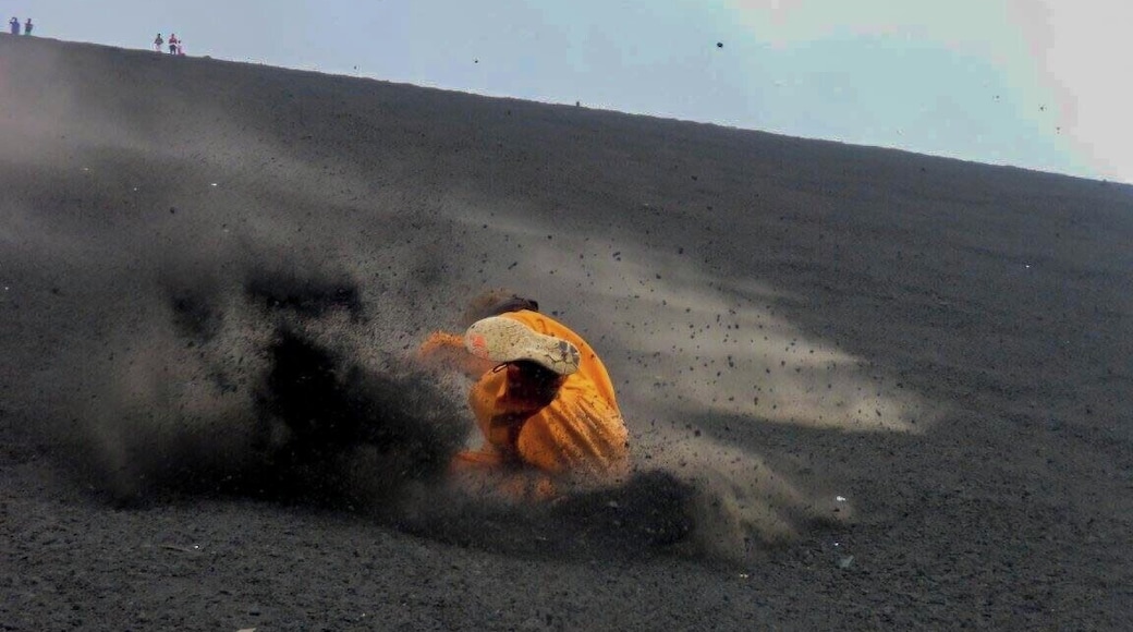 What it looks like when you bail on a volcano board!
http://www.divebuddies4life.com/volcano-boarding-in-leon/
