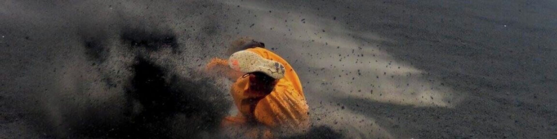 What it looks like when you bail on a volcano board!
http://www.divebuddies4life.com/volcano-boarding-in-leon/