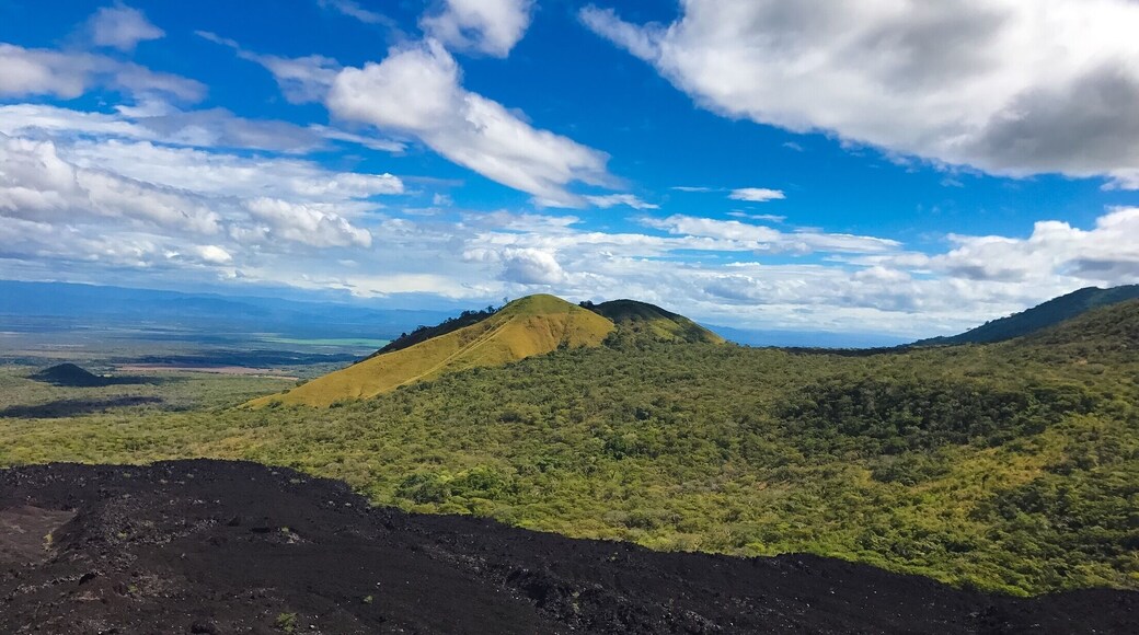 Hiked up this volcano and surfed down! 🏂