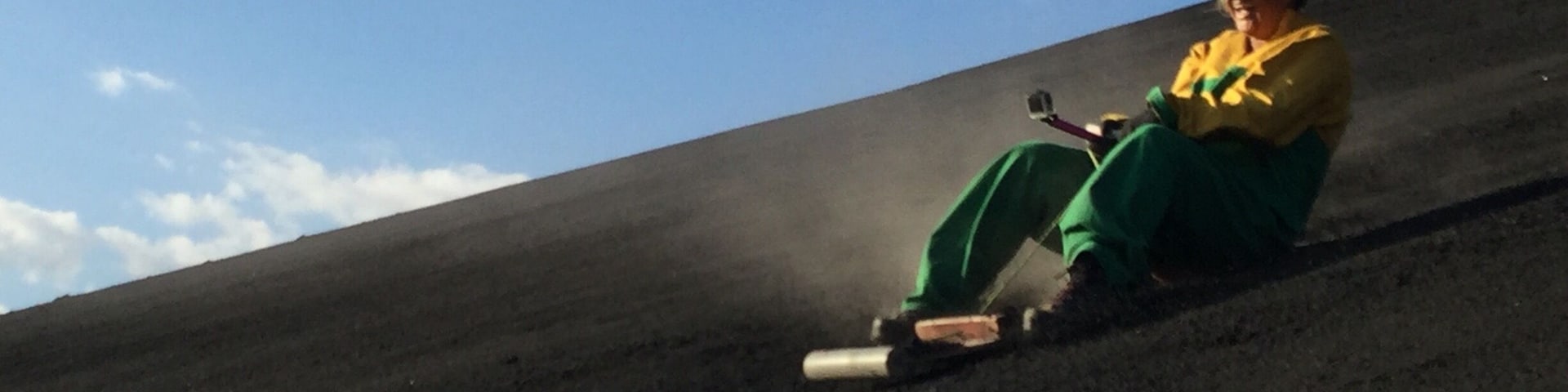 Volcano boarding down cerro negro. Hiked 40 minutes to the top then boarded down in 2 minutes. $30 for the tour. Includes transportation, entrance fee, guide, equipment and some snacks. Dennis with Tierra Tours was the perfect guide.
#nicaragua #adventure #volcano #centralamerica