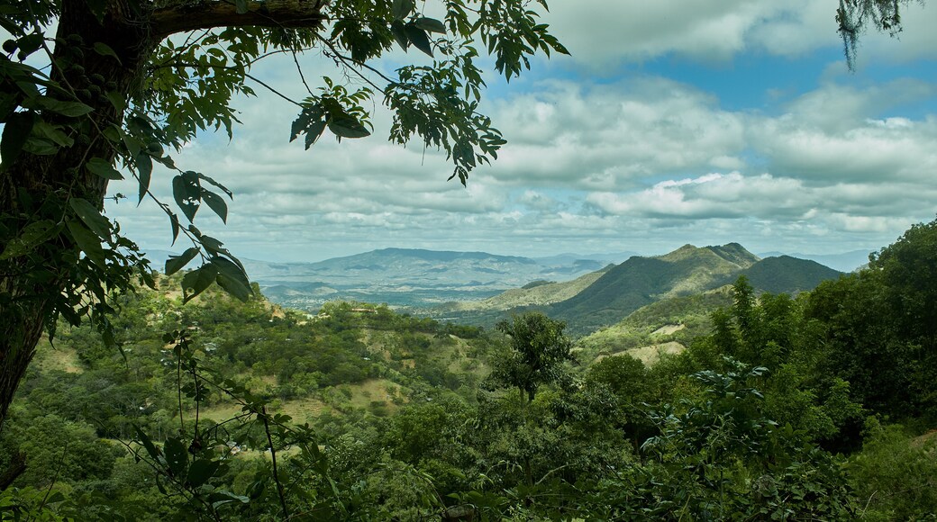 Incredible landscape of jungle-covered mountains in nicaragua