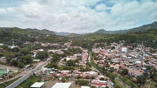 Cityscape of Matagalpa city on mountain