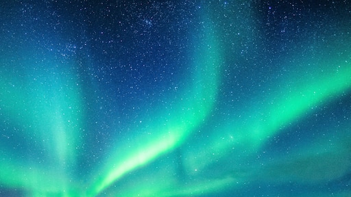 Aurora borealis, Northern lights with starry in the night sky