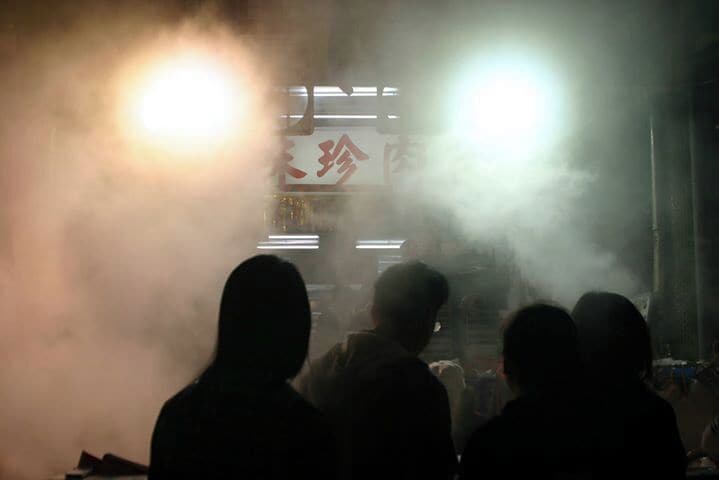 Steamy steamed dumplings at the night market surrounding the temple in Lukang, Taiwan -one of the oldest cities in Taiwan

#Market