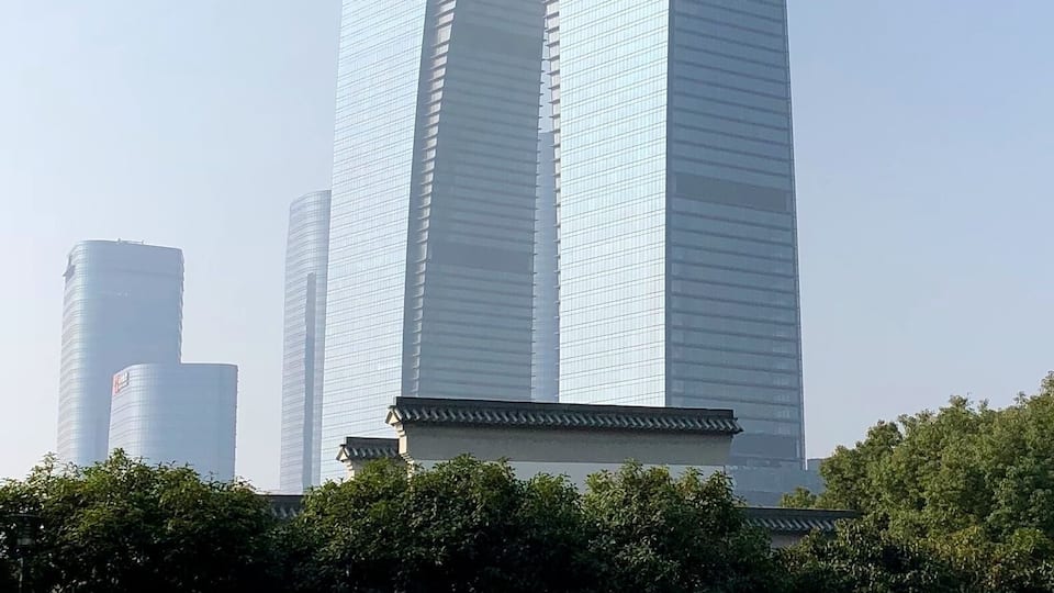 The Gate to the East, also known as the Gate of the Orient, is the current tallest building in Suzhou, Jiangsu, China. It is intended to be a symbol of a gateway to the city, that emphasizes the city's continuing significance in modern China.