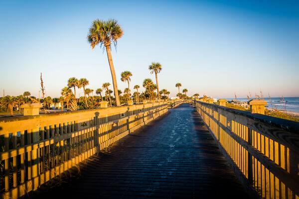 Boardwalk at the beach in Palm Coast, Florida.; Shutterstock ID 460591963