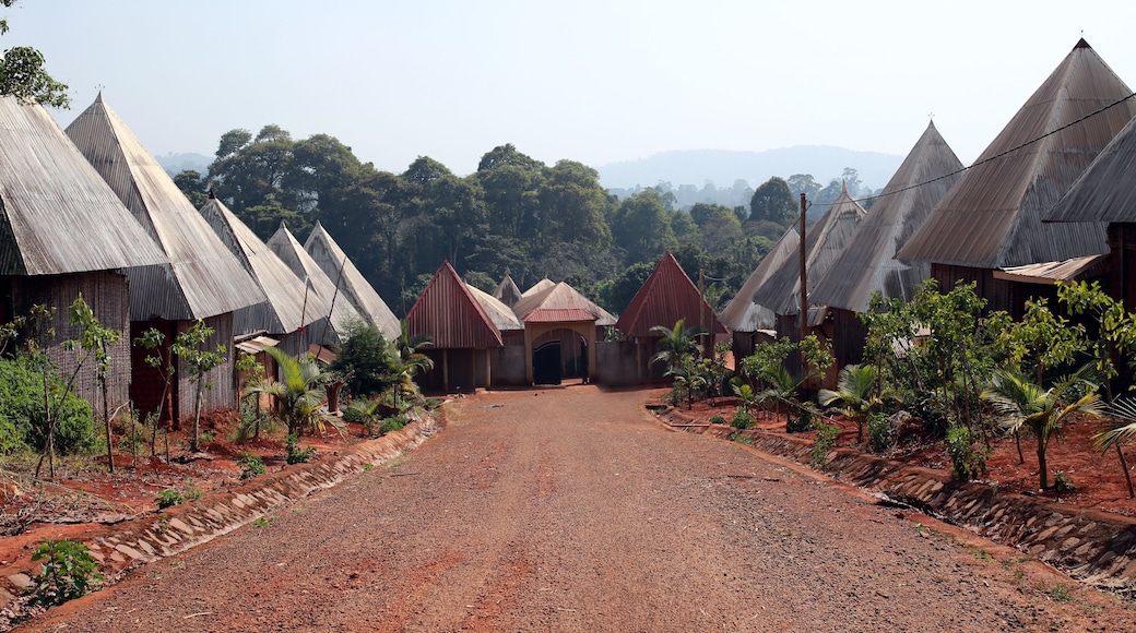 Typical houses at Batoufam Kingdom, North Cameroon, Africa