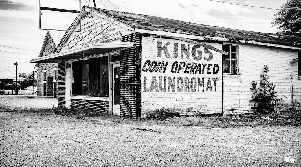 Cool old abandoned laundromat in Clarksdale, MS. I'm a travel and tour photographer and often find myself in cool towns where I love to roam and take photos of old places and things.