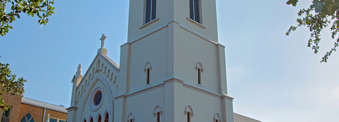 Cathedral of San Agustin on the Plaza in Laredo, Texas.