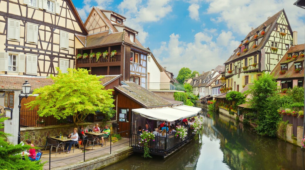 Beautiful old town Colmar, France. Panoramic view