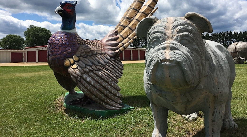 A fiberglass bone yard for sculptures. Tons of things to see but a quick stop off the 90