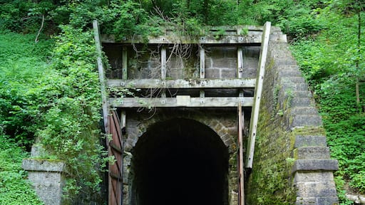 Old train tunnel on Elroy to Sparta Wisconsin nature bike trail.