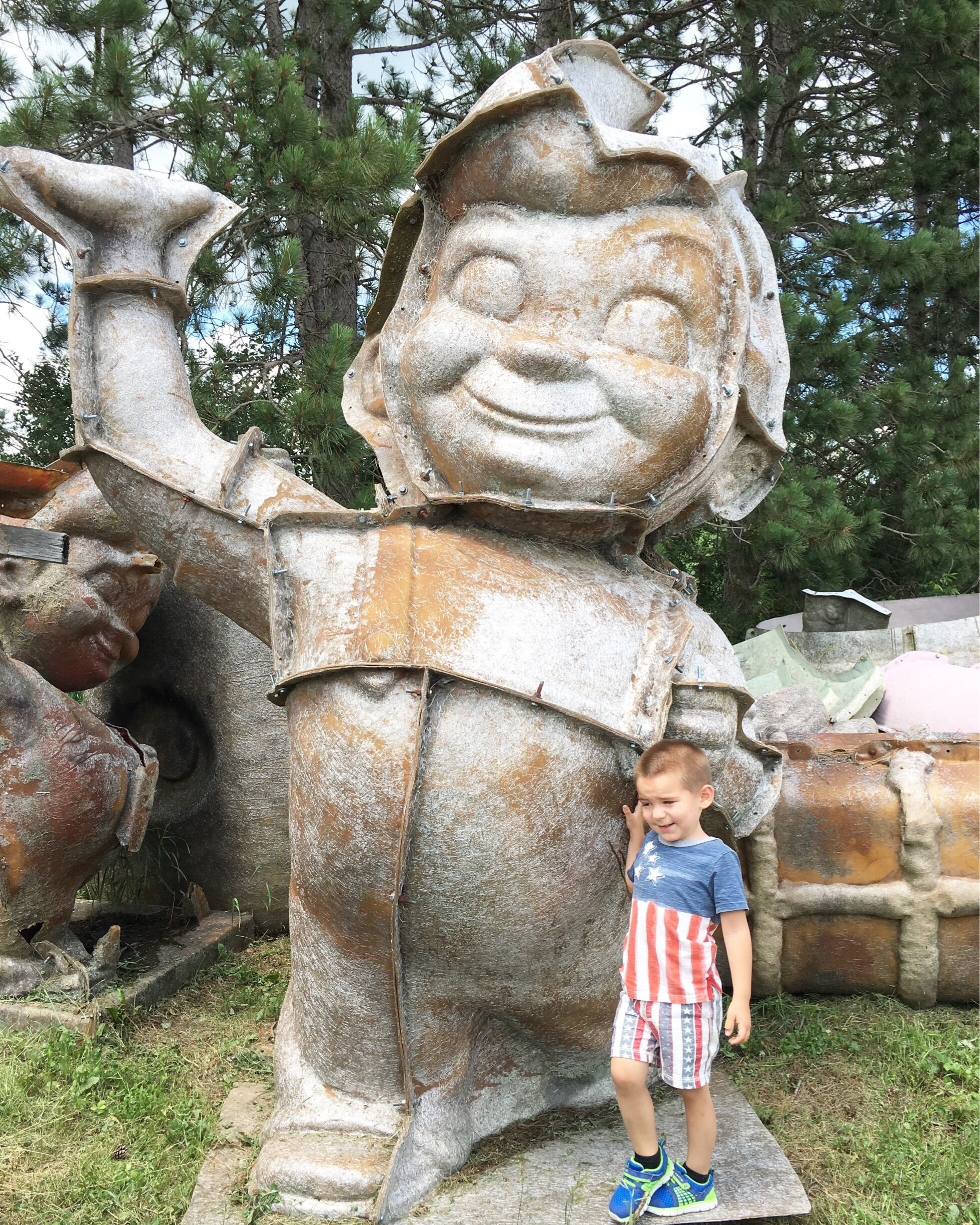 Fiberglass grave yard in Sparta WI was a fun and quick stop they had everything it was kinda cool