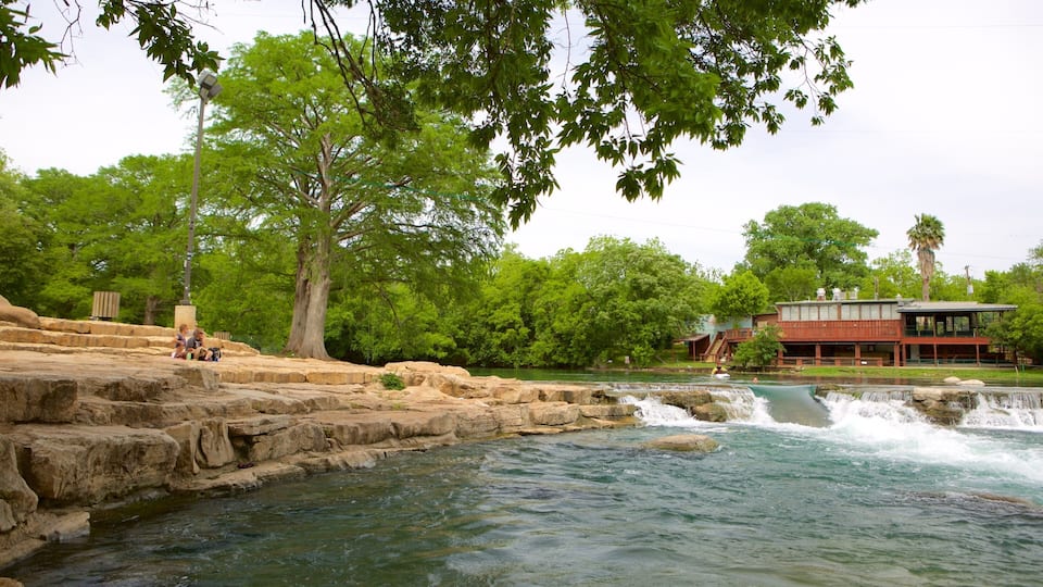 San Marcos showing a house, a river or creek and a park