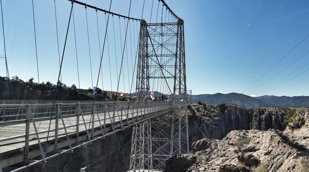 The Royal Gorge Bridge is the highest suspension bridge in America and the second highest in the world. Standing nearly 1,000 feet from the bottom of the gorge, it offers spectacular views of the surrounding area. The wildfires of 2014 destroyed most of the surrounding structures but the bridge survived with only minor damage. Their grand reopening will be in the spring of 2015.