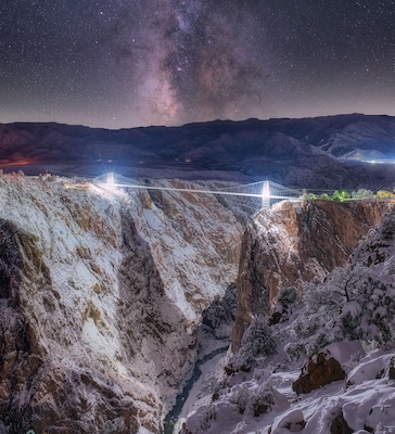 The Royal Gorge Bridge suspended 955 ft above the Arkansas River. Canon City, Colorado, USA
Photo credit: Lars Leber