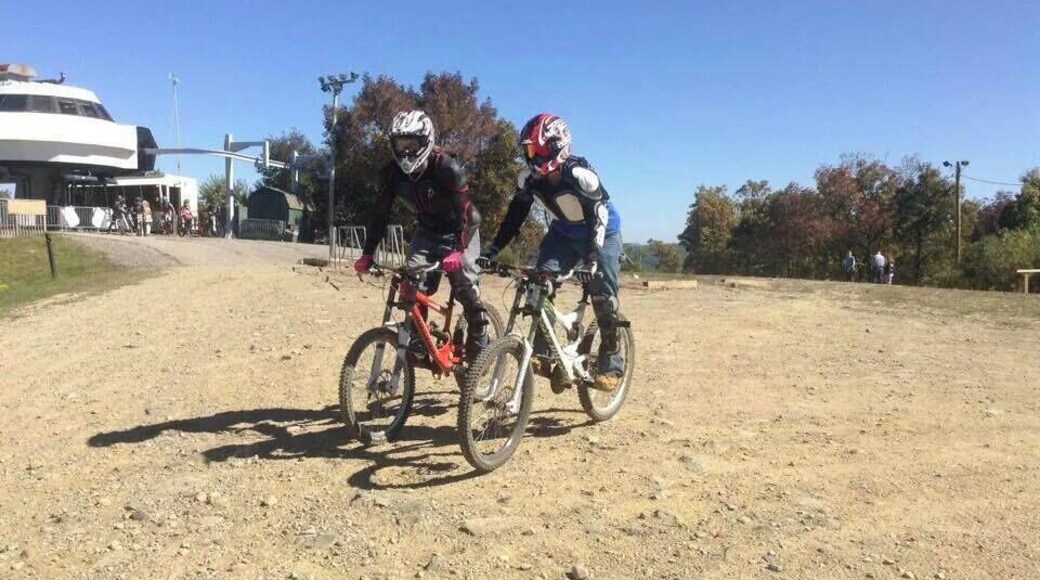 Downhill Mountain Biking at Mountain Creek with my best friend. What more could I ask for? Beautiful day, lots of awesome trails, got some nice air, had tons of fun!!